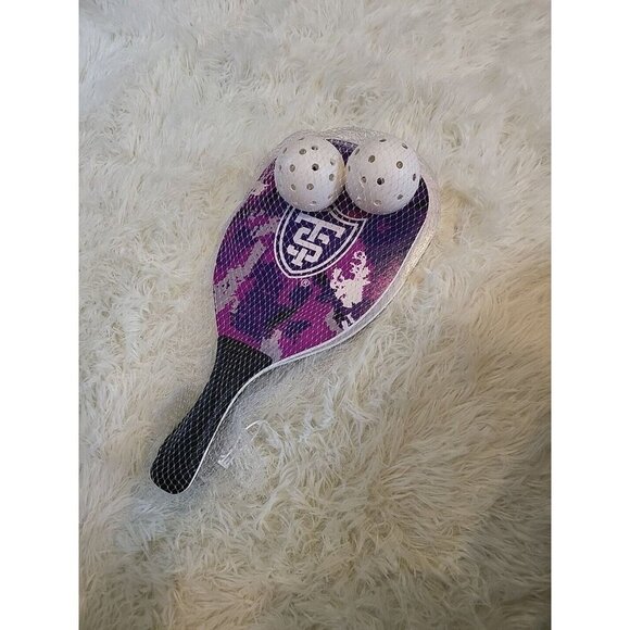 Pickleball Paddle Set Of Two Paddles And Two Balls University Of St. Thomas New - Picture 1 of 5